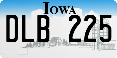 IA license plate DLB225