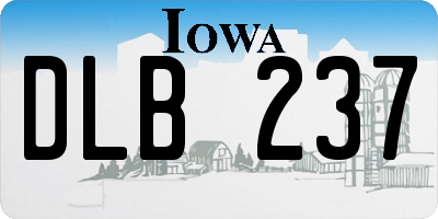 IA license plate DLB237