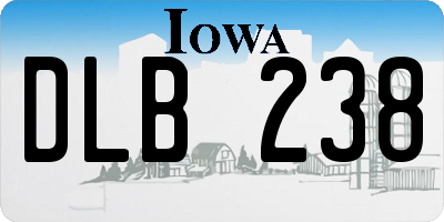 IA license plate DLB238