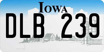 IA license plate DLB239
