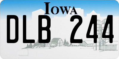 IA license plate DLB244