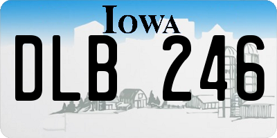 IA license plate DLB246