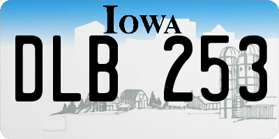 IA license plate DLB253