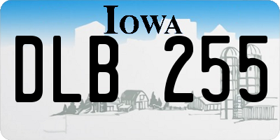 IA license plate DLB255