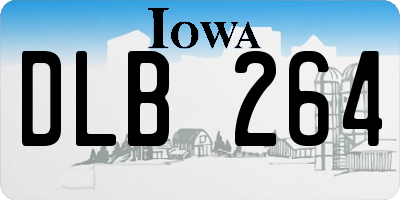 IA license plate DLB264
