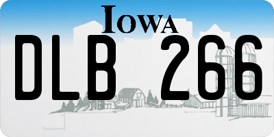 IA license plate DLB266