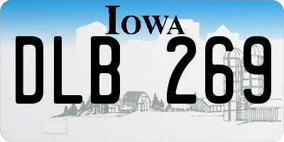 IA license plate DLB269