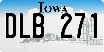 IA license plate DLB271