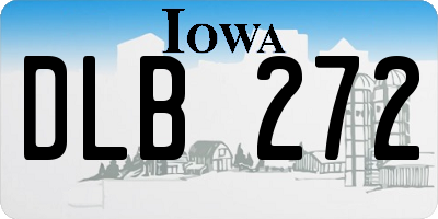 IA license plate DLB272