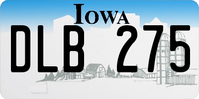 IA license plate DLB275