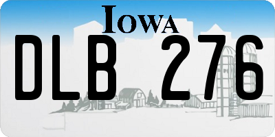 IA license plate DLB276