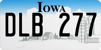IA license plate DLB277