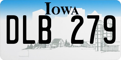 IA license plate DLB279