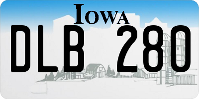 IA license plate DLB280