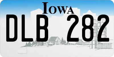 IA license plate DLB282