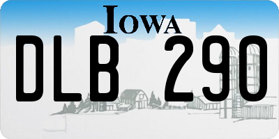 IA license plate DLB290