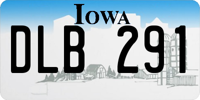IA license plate DLB291