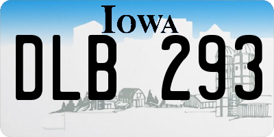 IA license plate DLB293