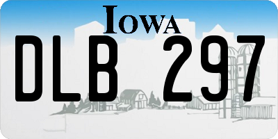 IA license plate DLB297