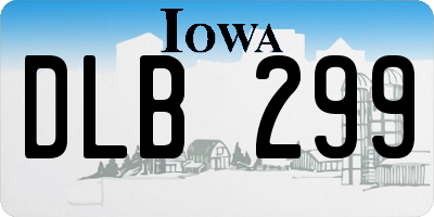 IA license plate DLB299