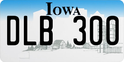 IA license plate DLB300