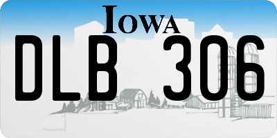 IA license plate DLB306