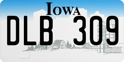 IA license plate DLB309