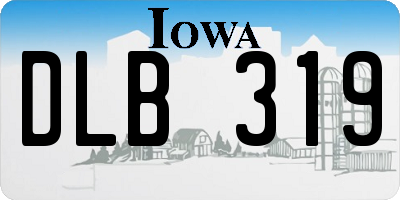 IA license plate DLB319