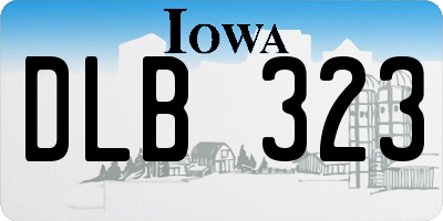 IA license plate DLB323
