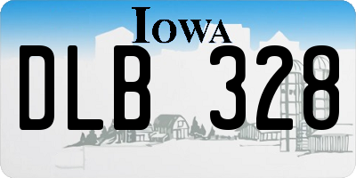 IA license plate DLB328
