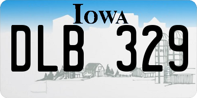 IA license plate DLB329
