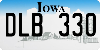 IA license plate DLB330