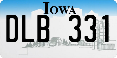 IA license plate DLB331