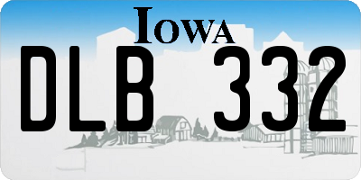 IA license plate DLB332