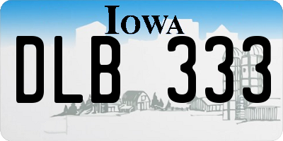 IA license plate DLB333