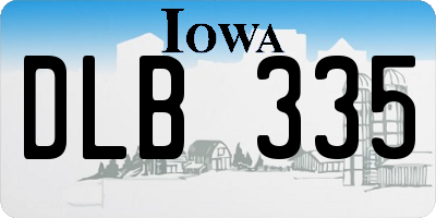 IA license plate DLB335