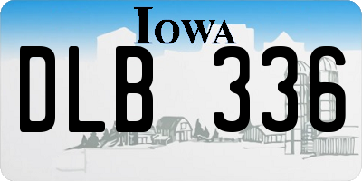 IA license plate DLB336