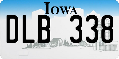 IA license plate DLB338