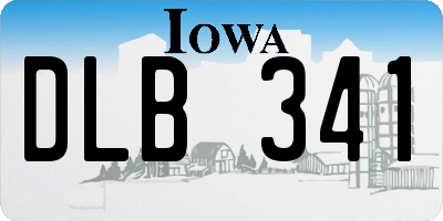 IA license plate DLB341