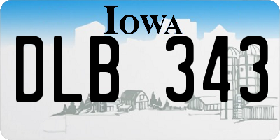 IA license plate DLB343