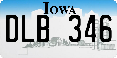 IA license plate DLB346