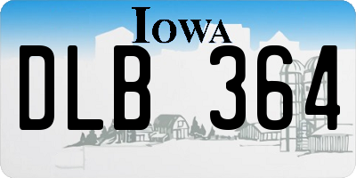 IA license plate DLB364