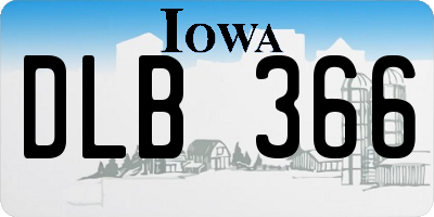 IA license plate DLB366