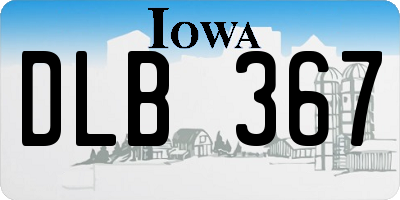 IA license plate DLB367
