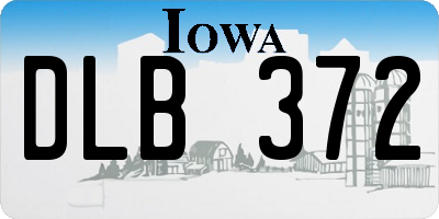 IA license plate DLB372