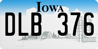 IA license plate DLB376