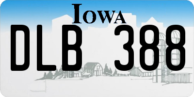 IA license plate DLB388