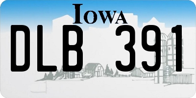 IA license plate DLB391