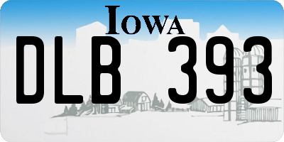 IA license plate DLB393
