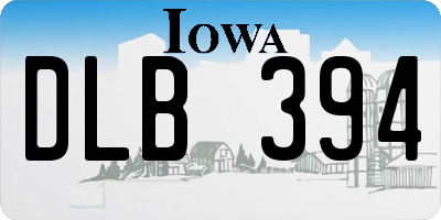IA license plate DLB394